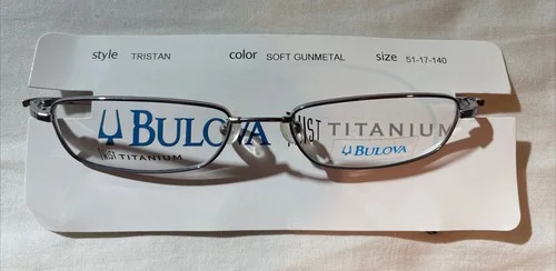 Bulova Twist Titanium Tristan Rectangle Soft Gunmetal Eyeglasses 51mm 2