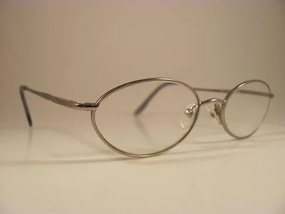 Bulova Vienna Periwinkle Silver Titanium Oval Full-Rim RX Eyeglass Frames 2