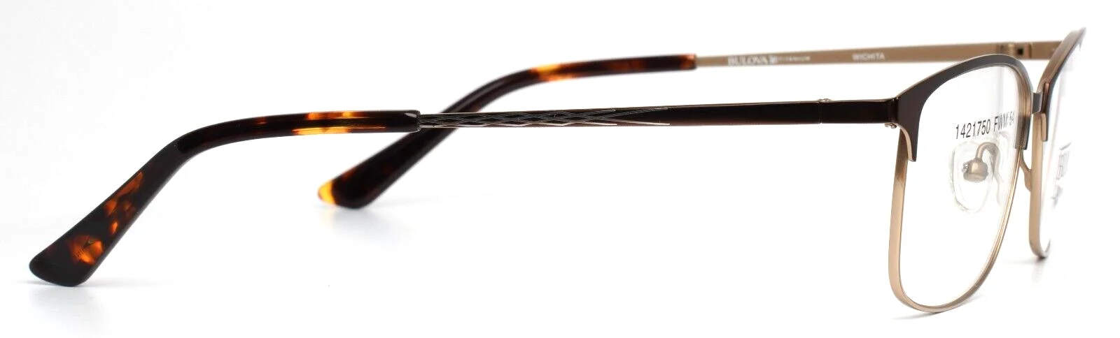 BULOVA Wichita Brown Womens Semi Cat Eye Full Rim Eyeglasses 54-15-140 B:38 4