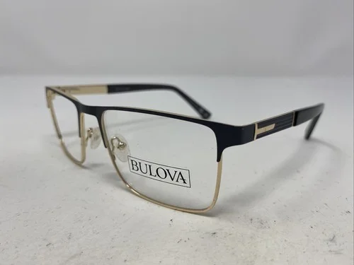 Bulova Winterset GREY 55-17-140 Gray/Gold Metal Full Rim Eyeglasses Frame O433