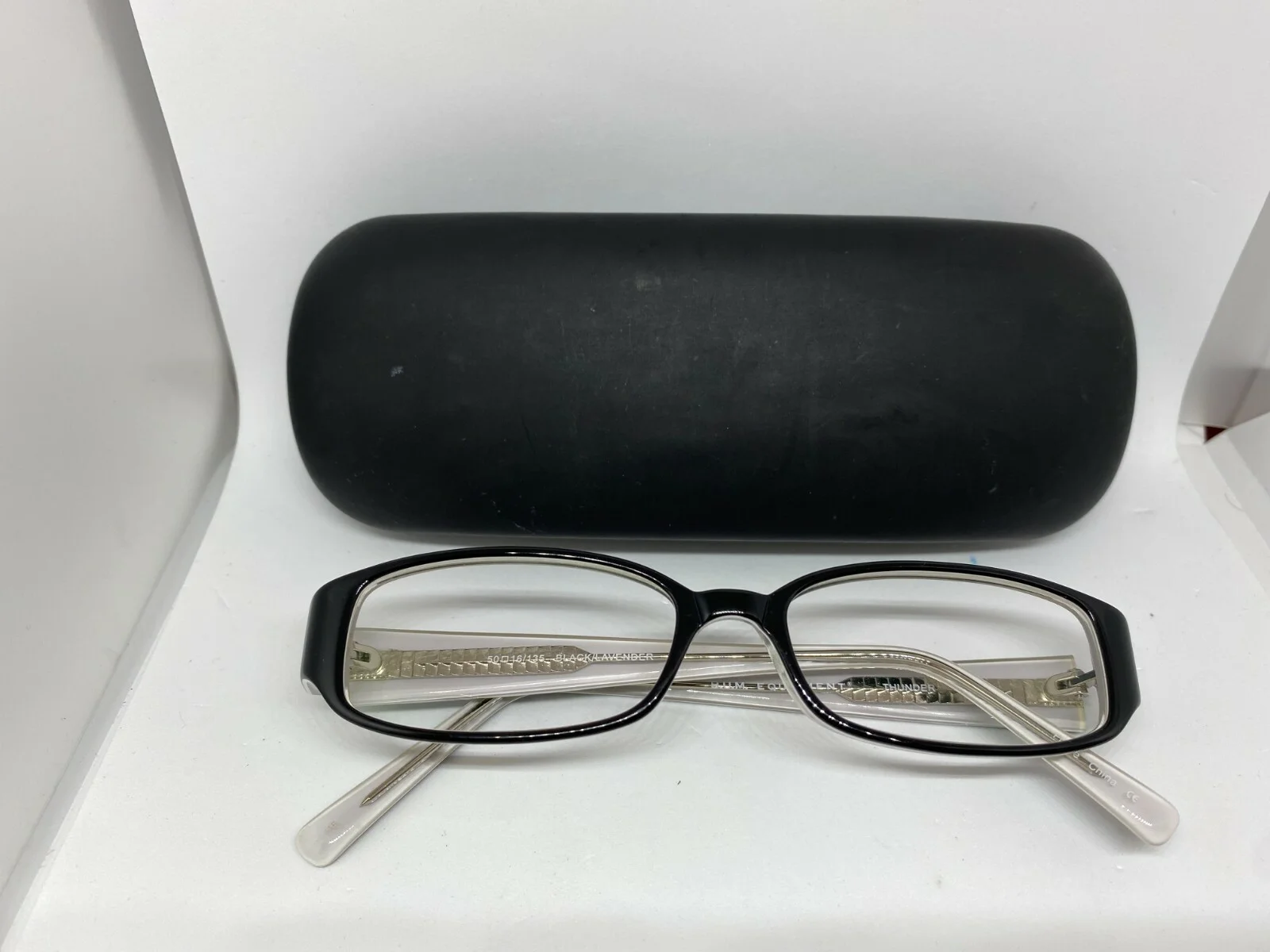 BUM EQUIPMENT THUNDER Eyeglasses Frame 50-16-135 Black /LAVENDER
