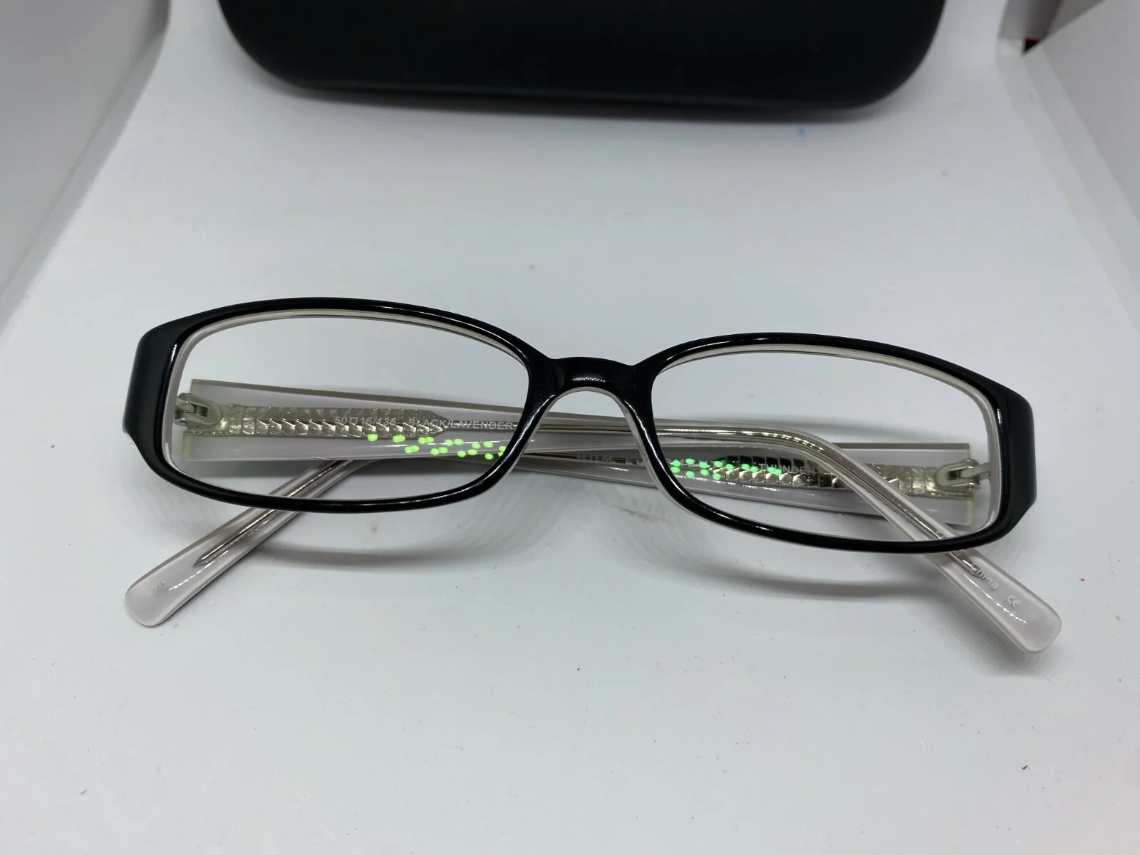 BUM EQUIPMENT THUNDER Eyeglasses Frame 50-16-135 Black /LAVENDER 2