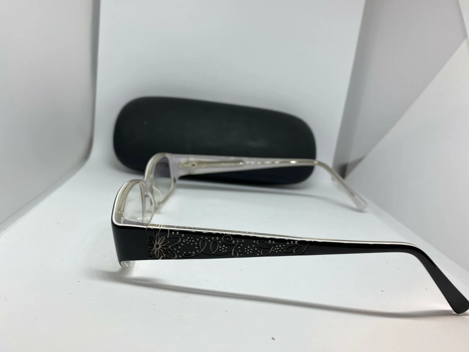 BUM EQUIPMENT THUNDER Eyeglasses Frame 50-16-135 Black /LAVENDER 4