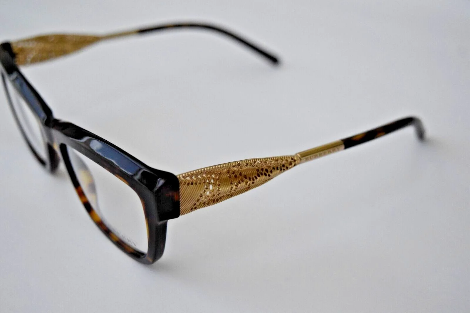 Burberry Authentic Small Filigree Havana Gold B2211 3002 51-19-140 Eyeglasses 2