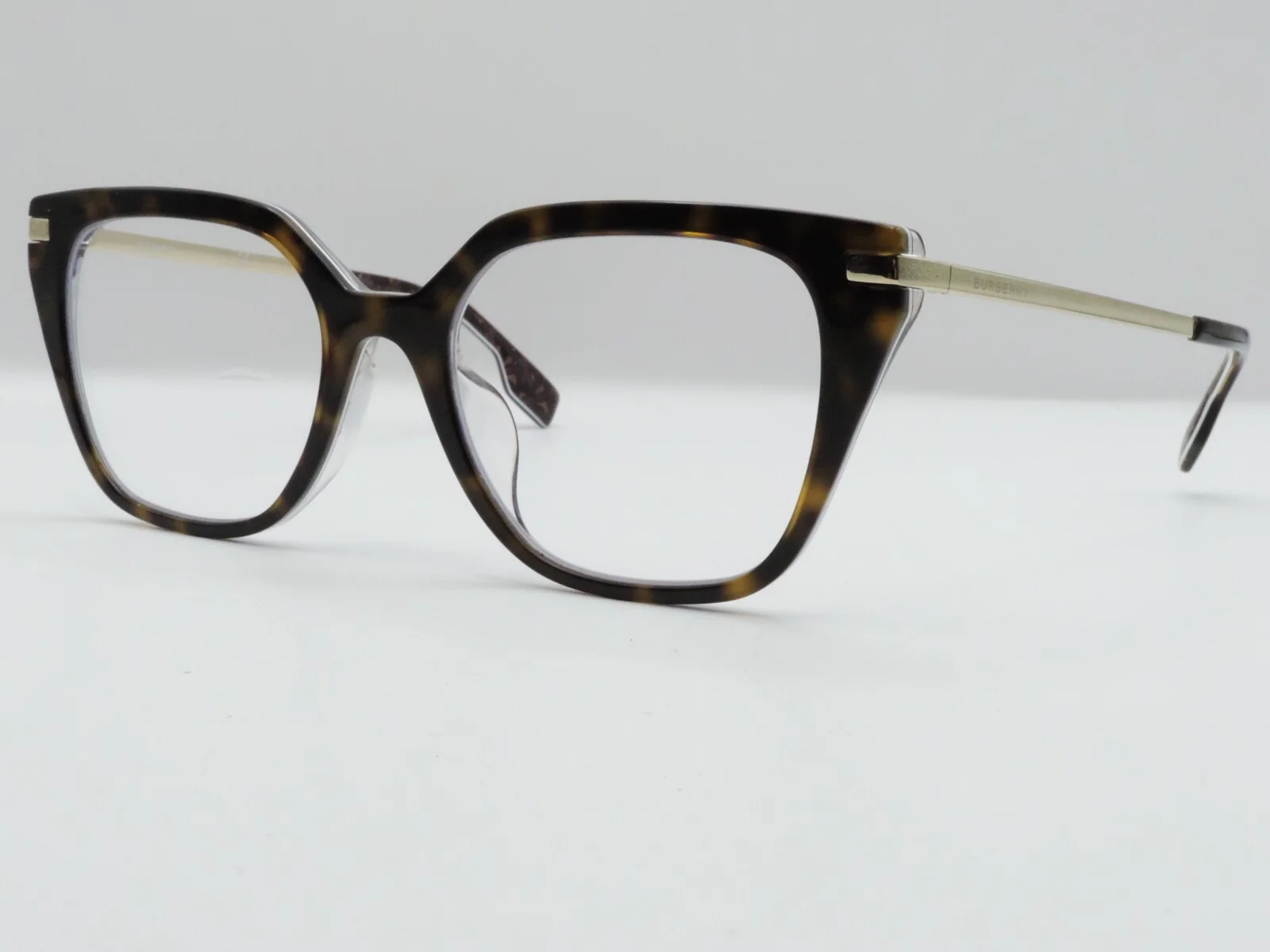 BURBERRY B 2130-F SQUARE ACETATE EYEGLASS FRAMES 3827 HAVANA 52-19-140 ASIAN FIT 2