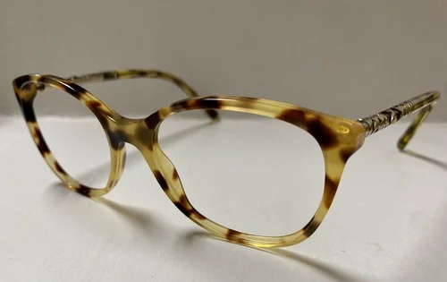 BURBERRY B2245 3278 52mm Blonde Tortoise Eyeglasses Frames Italy