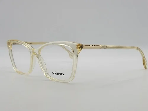 Burberry B2348 Salley 3852 Yellow Cat Eye Full Rim Eyeglass Frames 53-15-140 3