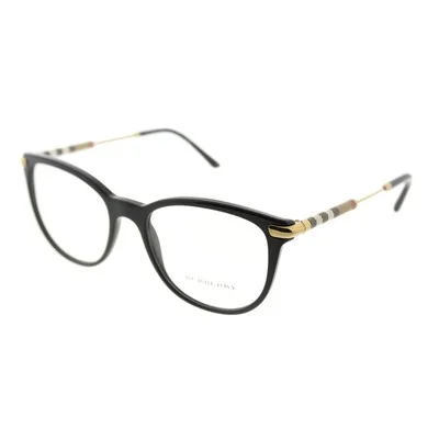 Burberry BE 2255Q 3001 Black Plastic Square Eyeglasses 51mm 1