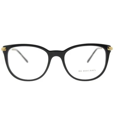 Burberry BE 2255Q 3001 Black Plastic Square Eyeglasses 51mm 2