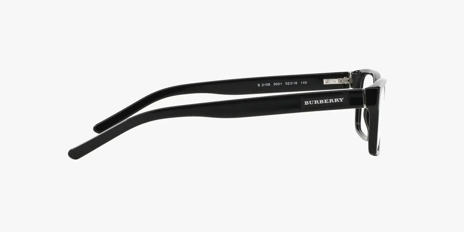 Burberry BE2108 Eyeglasses 2108 Eye Glasses 3001 Man Optical Frame Black 54mm 4