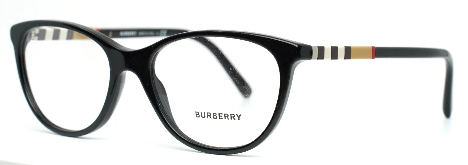 BURBERRY BE2205 3001 Black Womens Cat Eye Full Rim Eyeglasses 52-17-145 B:39
