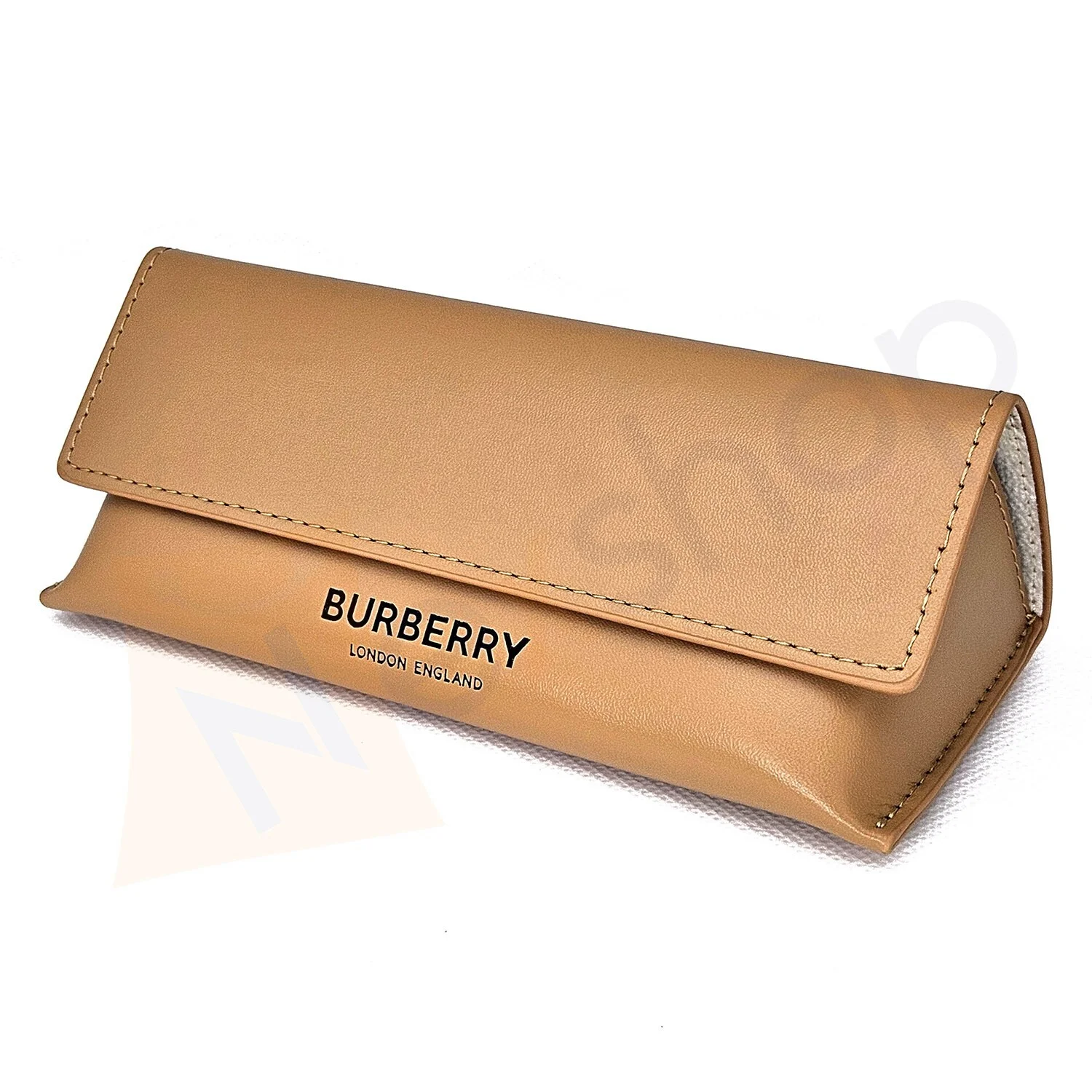 Burberry Camel Brown Soft Leather Eyeglasses Sunglass Case SEE ALL PICS