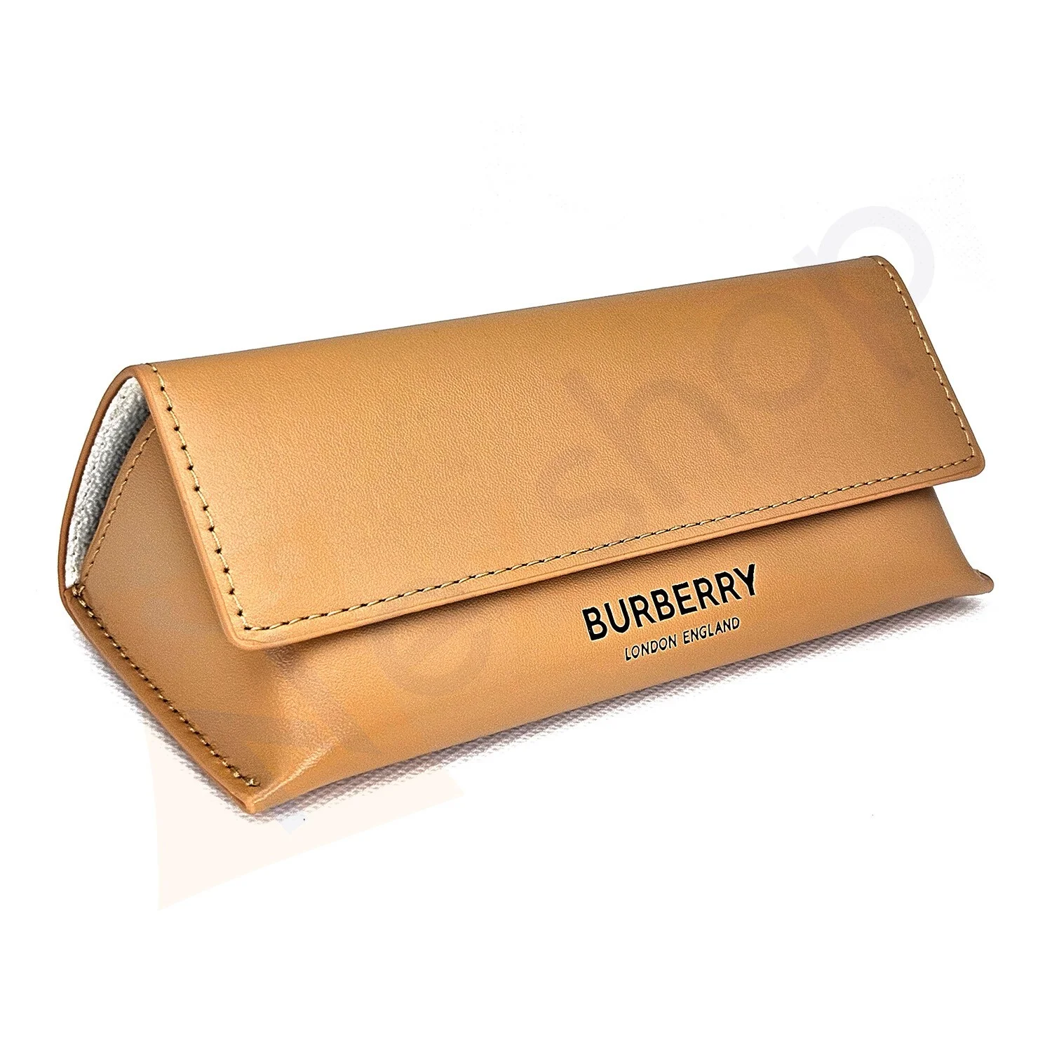 Burberry Camel Brown Soft Leather Eyeglasses Sunglass Case SEE ALL PICS 4