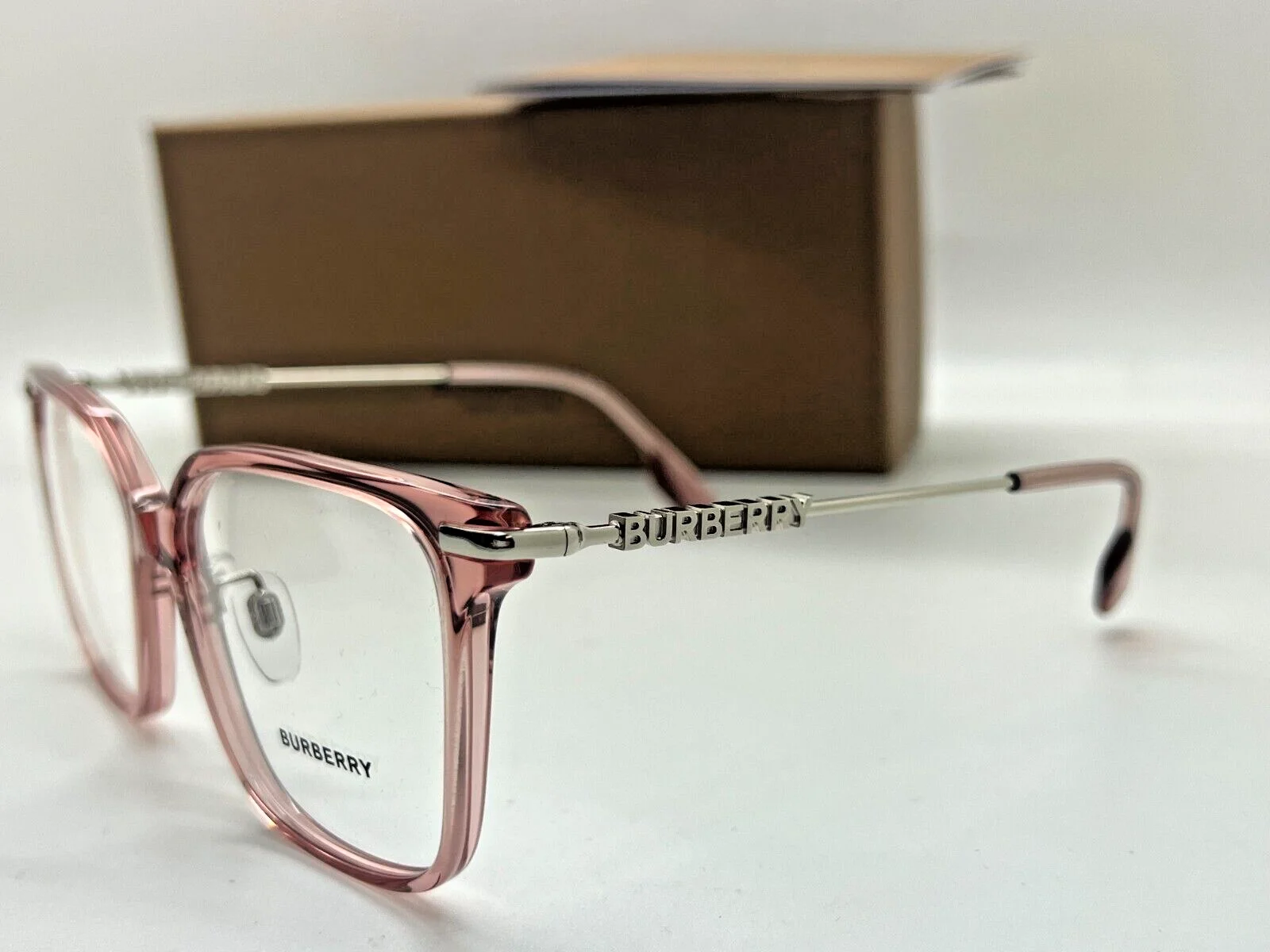 Burberry Eyeglasses B 2376 4069 TRANSPARENT ROSE FRAME 54-16-140MM NIB ITALY 3