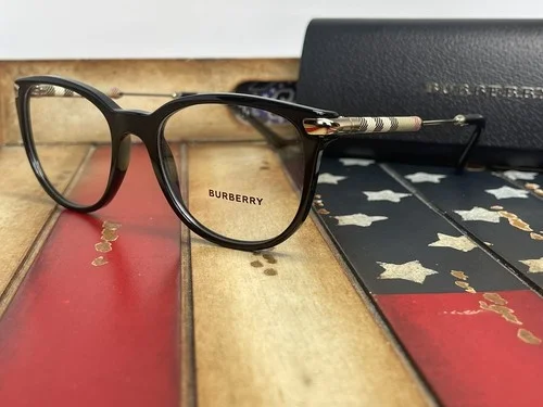 Burberry Eyeglasses BE2255QF 3001 Black 51mm Frame Option To Add RX