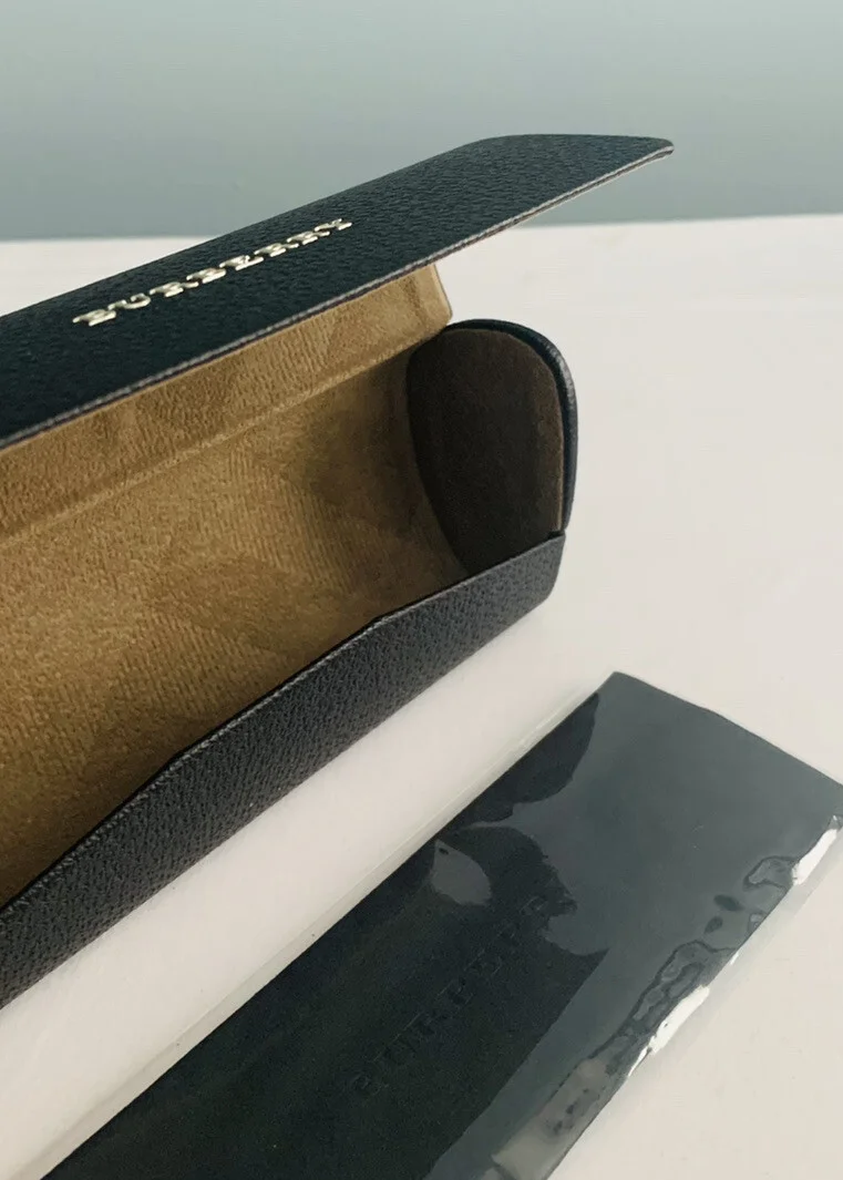 BURBERRY Optical EYEGLASSES SUNGLASSES Black Hard CASE & CLOTH Fits Most Sizes 3