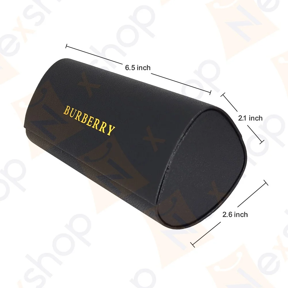 Burberry Sunglasses Eyeglasses Leather Medium Hard Case w/ Cloth & Giftbox 3