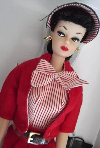 Busy Gal Reproduction Barbie Doll, Red Jacket & Eyeglasses