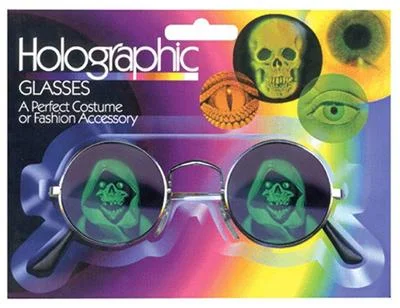 BUY 1 GET 1 FREE - HOLOGRAPHIC GRIM REAPER GLASSES hologram 3D SKELETON WEIRD