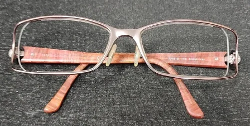 BVLGARI 2018B 176 Polished Brown Metal Rectangle Eyeglasses Frame 52-16 130 2