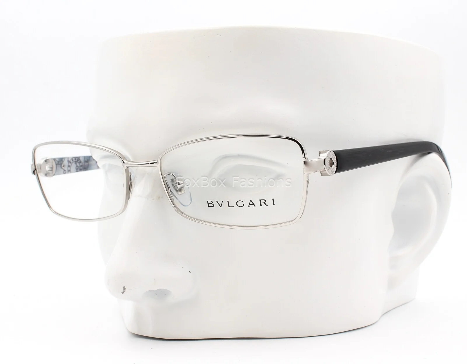 Bvlgari 2102 102 Eyeglasses Optical Frames Glasses Silver / Black 53-16-135