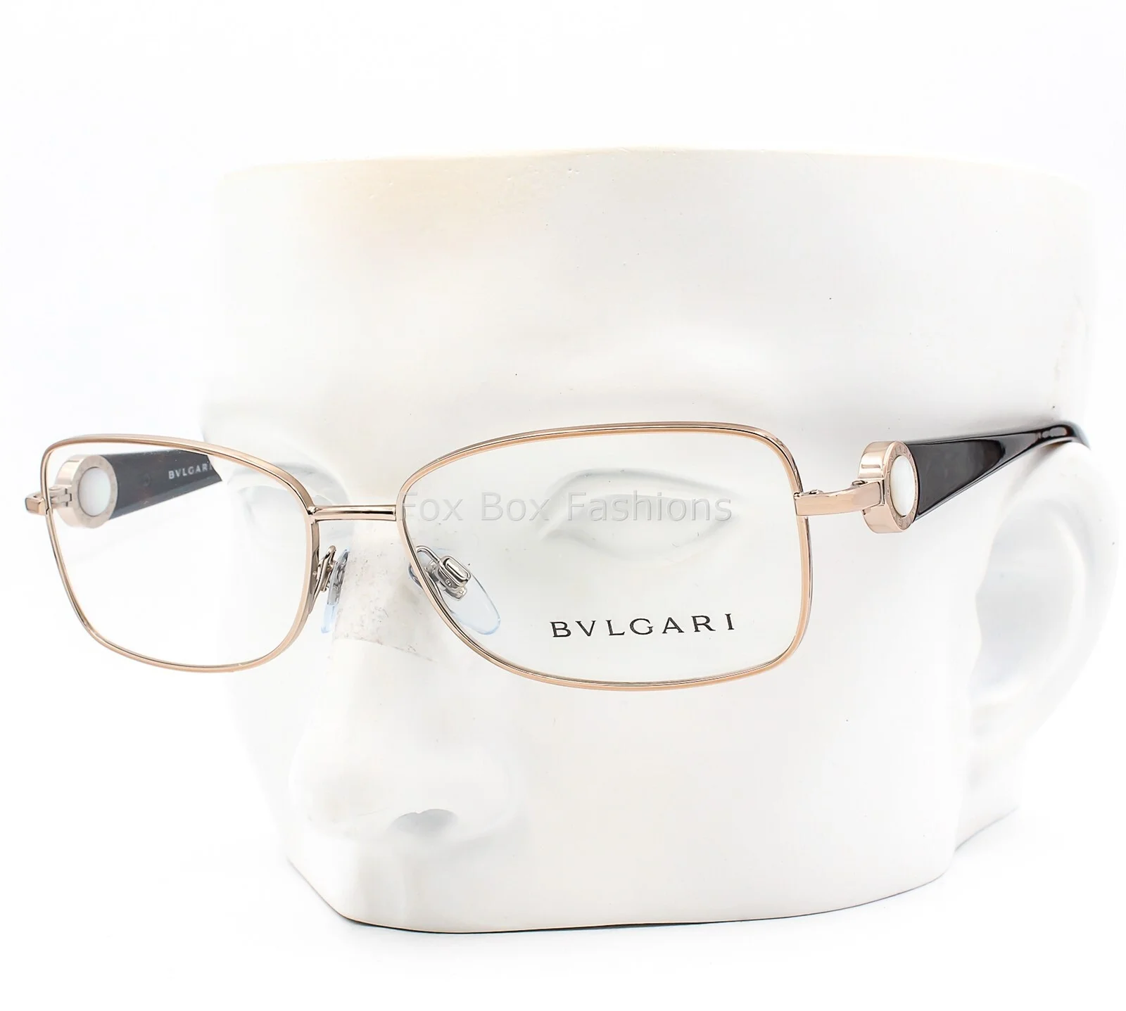 Bvlgari 2149H 266 Eyeglasses Glasses Pale Gold Brown Tortoise w/Pearl Logo 53mm