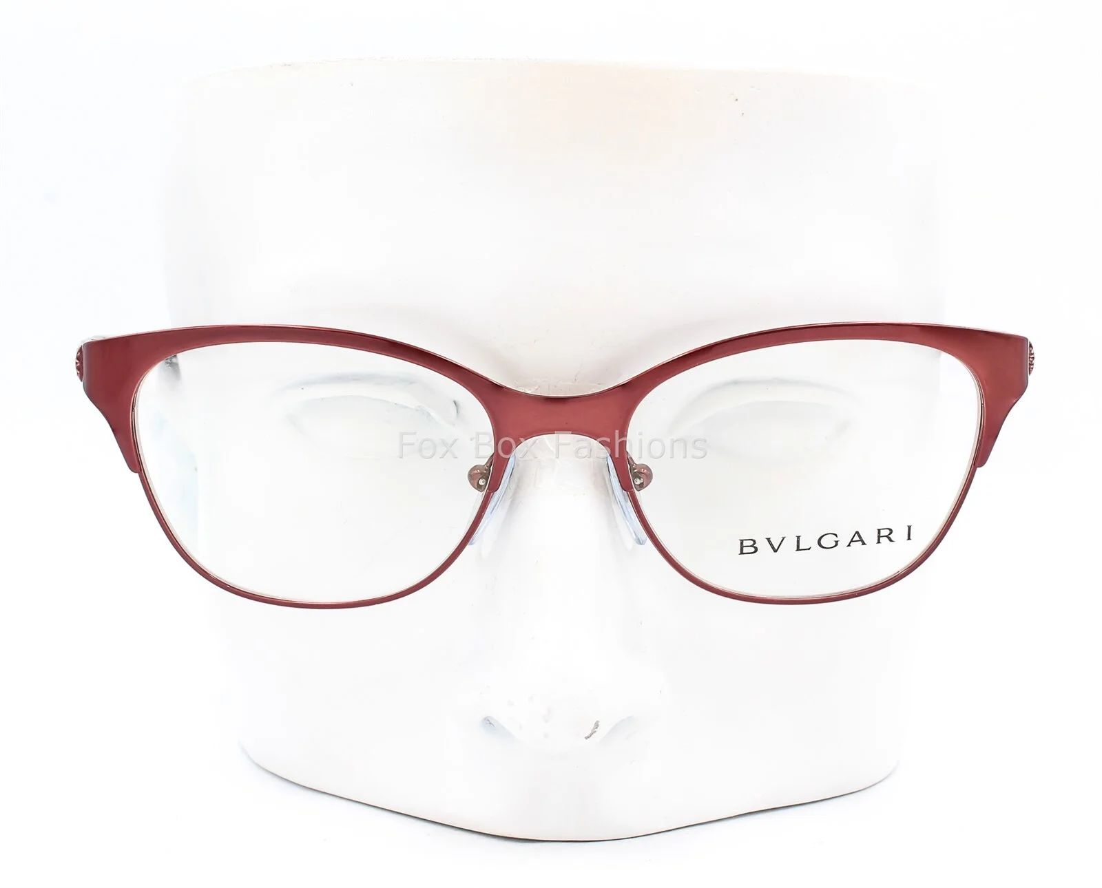 Bvlgari 2167B 2001 Eyeglasses Glasses Red Burgundy w/ Swarovski Crystals 53mm 3