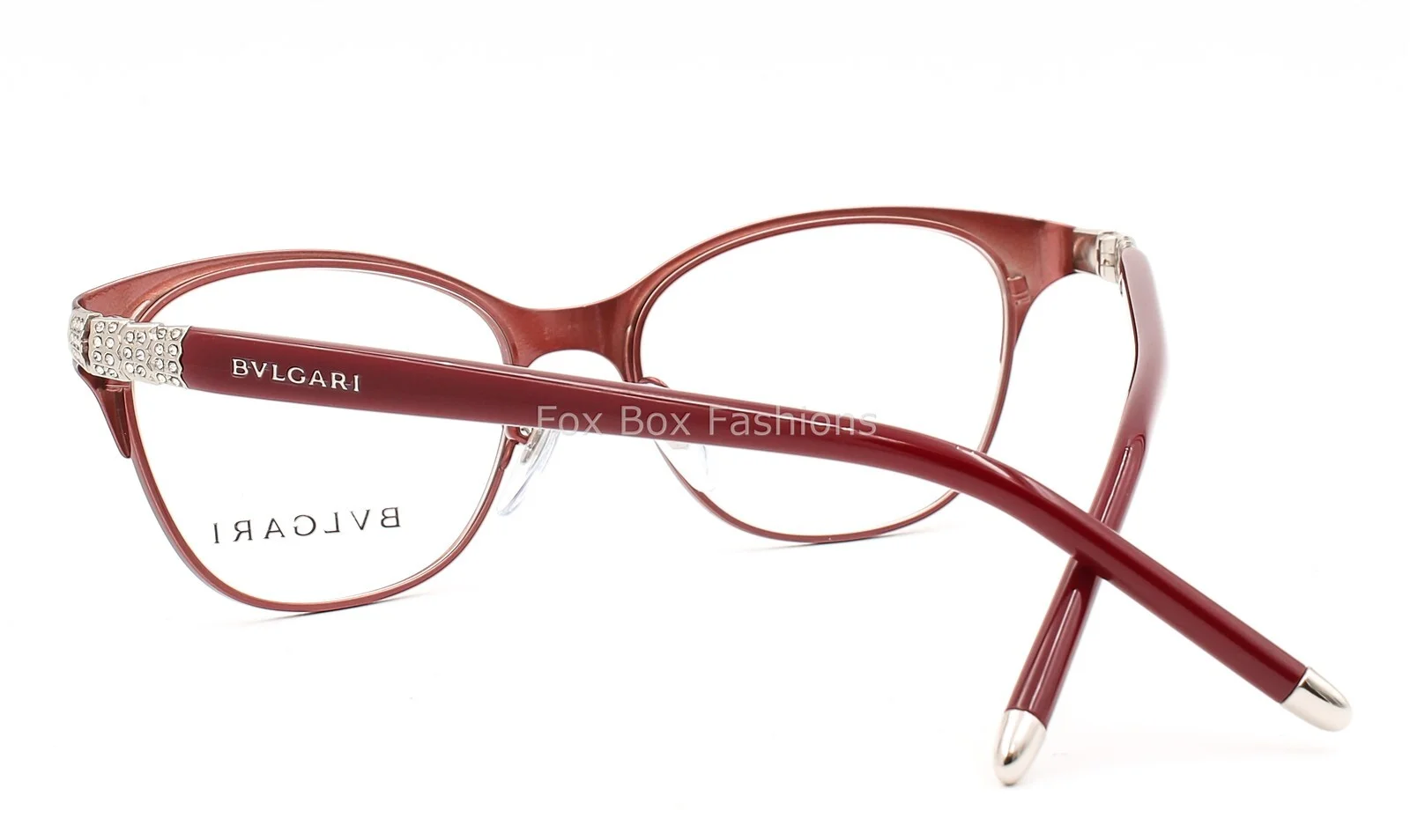 Bvlgari 2167B 2001 Eyeglasses Glasses Red Burgundy w/ Swarovski Crystals 53mm 4