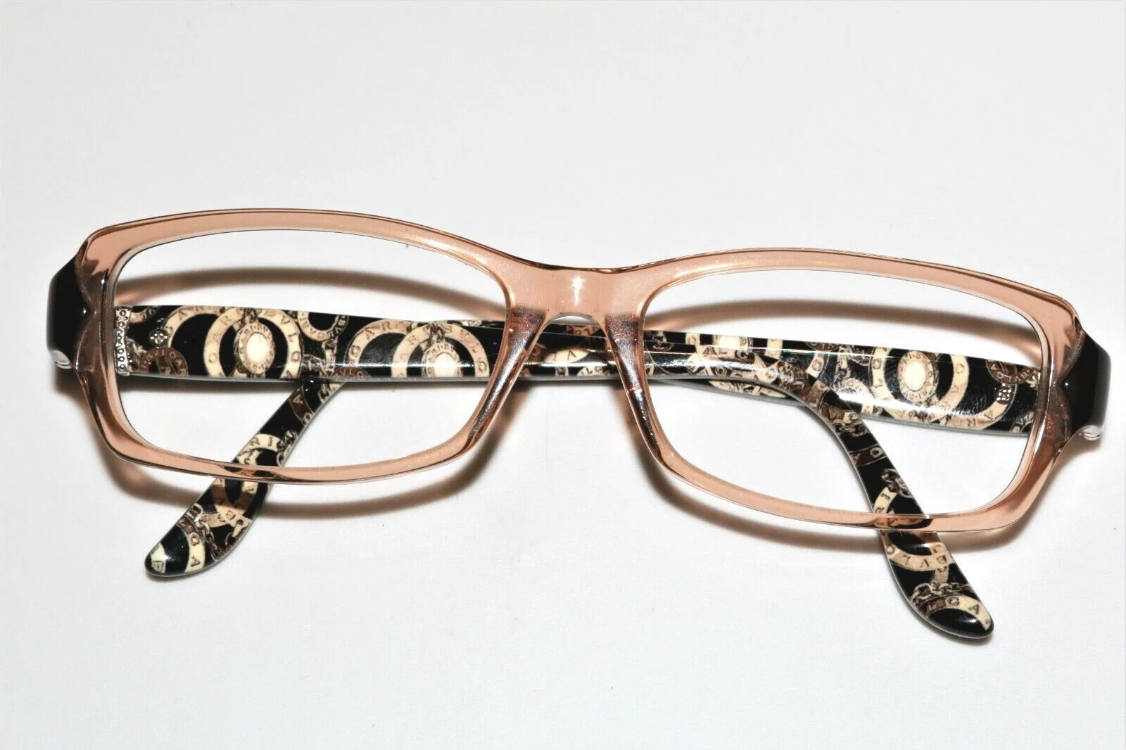 Bvlgari 4051-B eyeglass frames - transparent front, jeweled sides