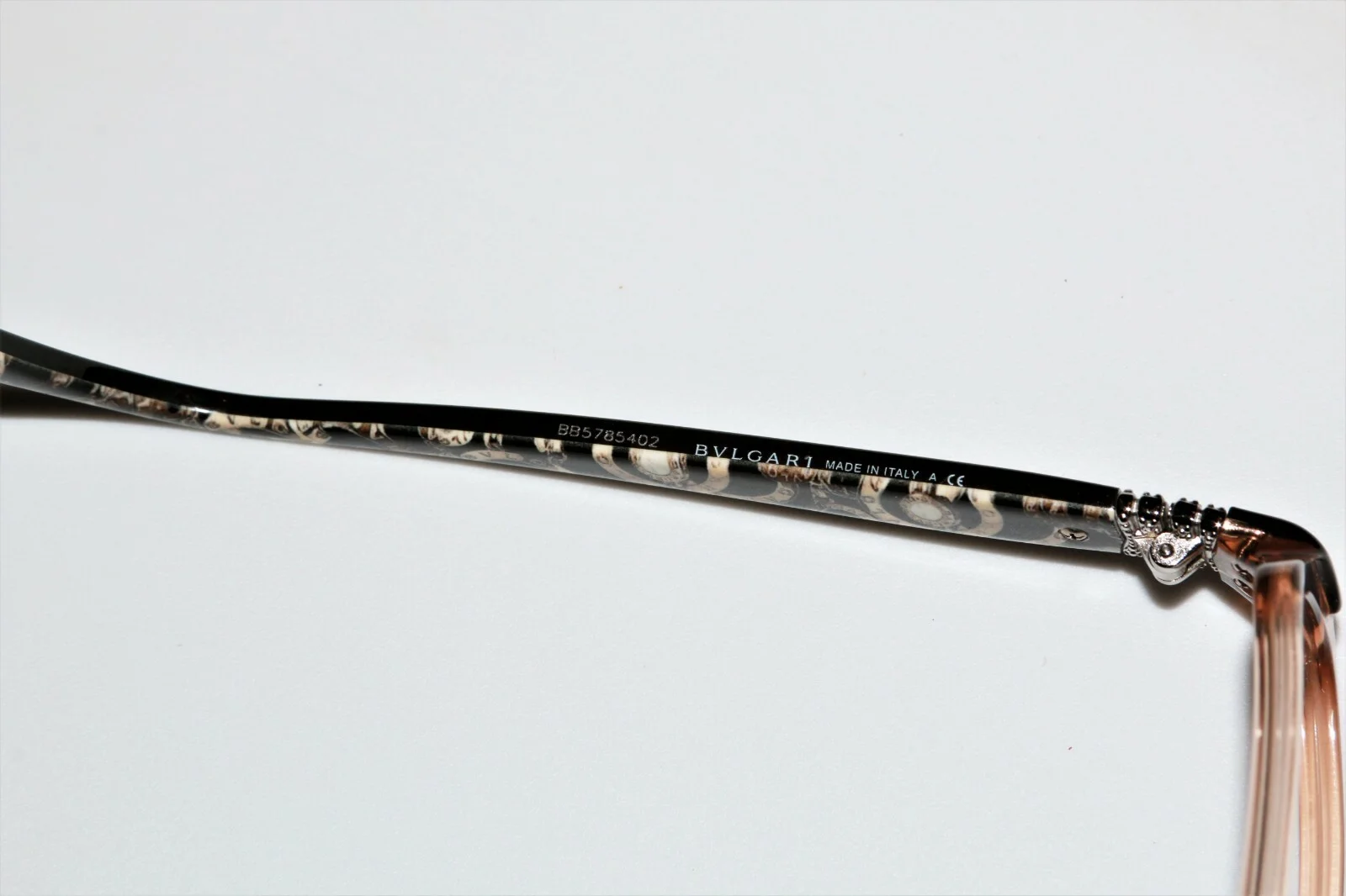 Bvlgari 4051-B eyeglass frames - transparent front, jeweled sides 2