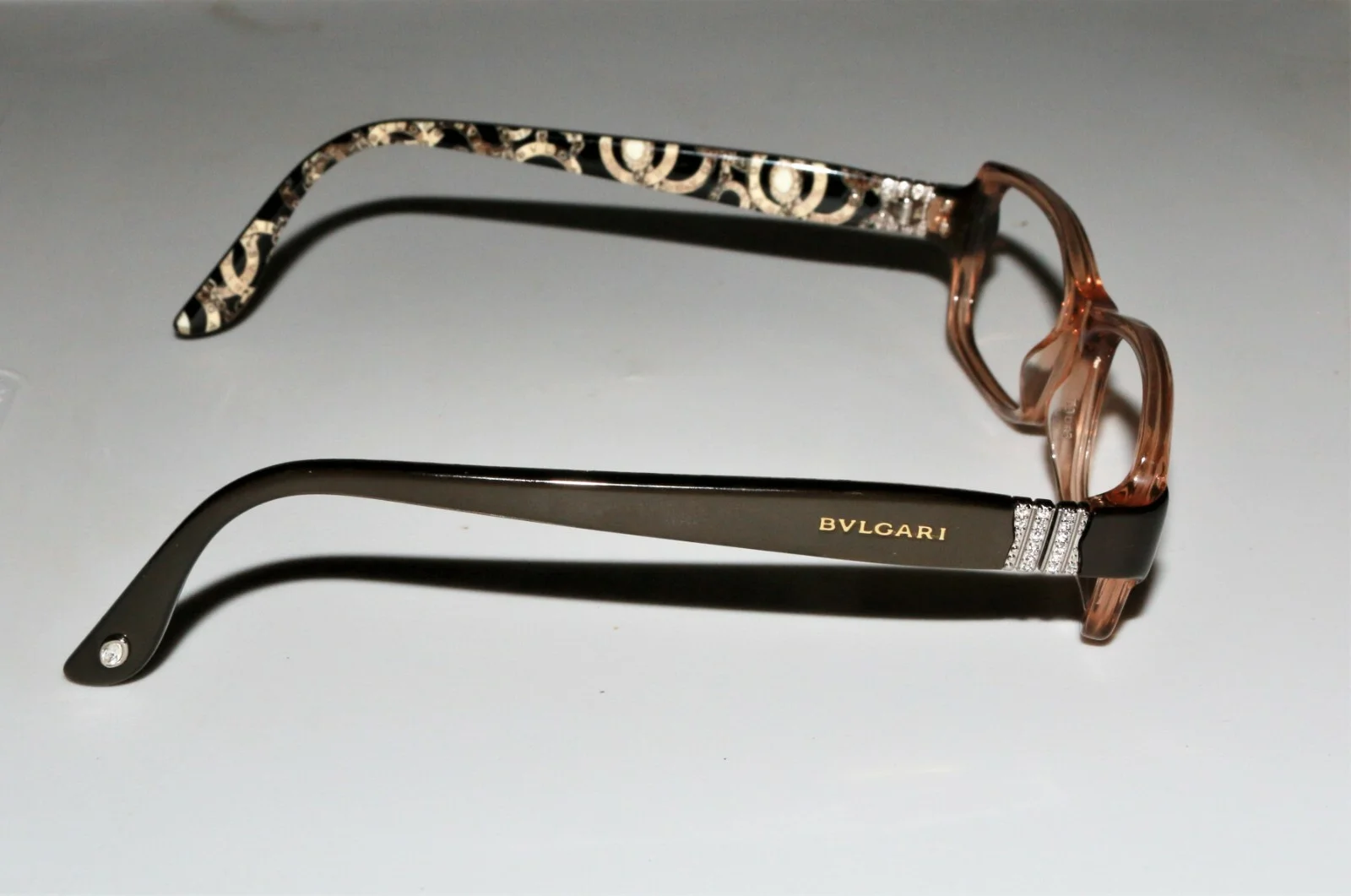Bvlgari 4051-B eyeglass frames - transparent front, jeweled sides 3