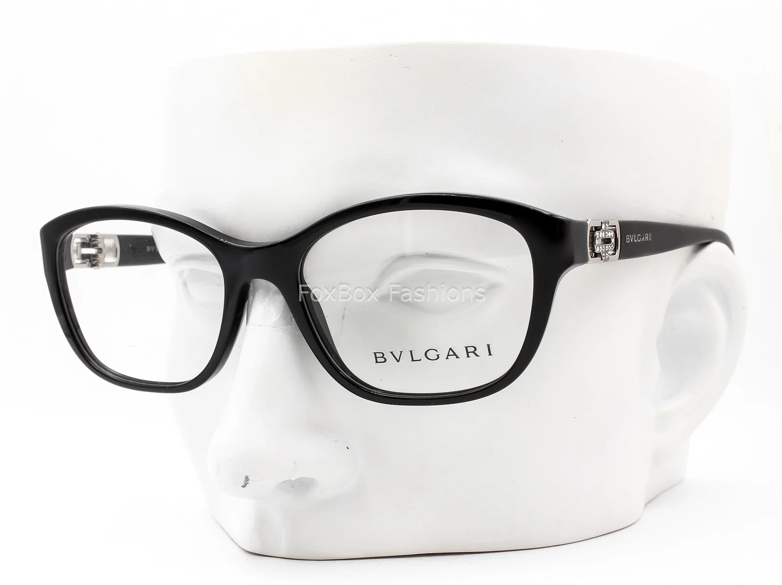 Bvlgari 4062B 501 Eyeglasses Glasses Polished Black w/ Swarovski Crystals 54mm 3