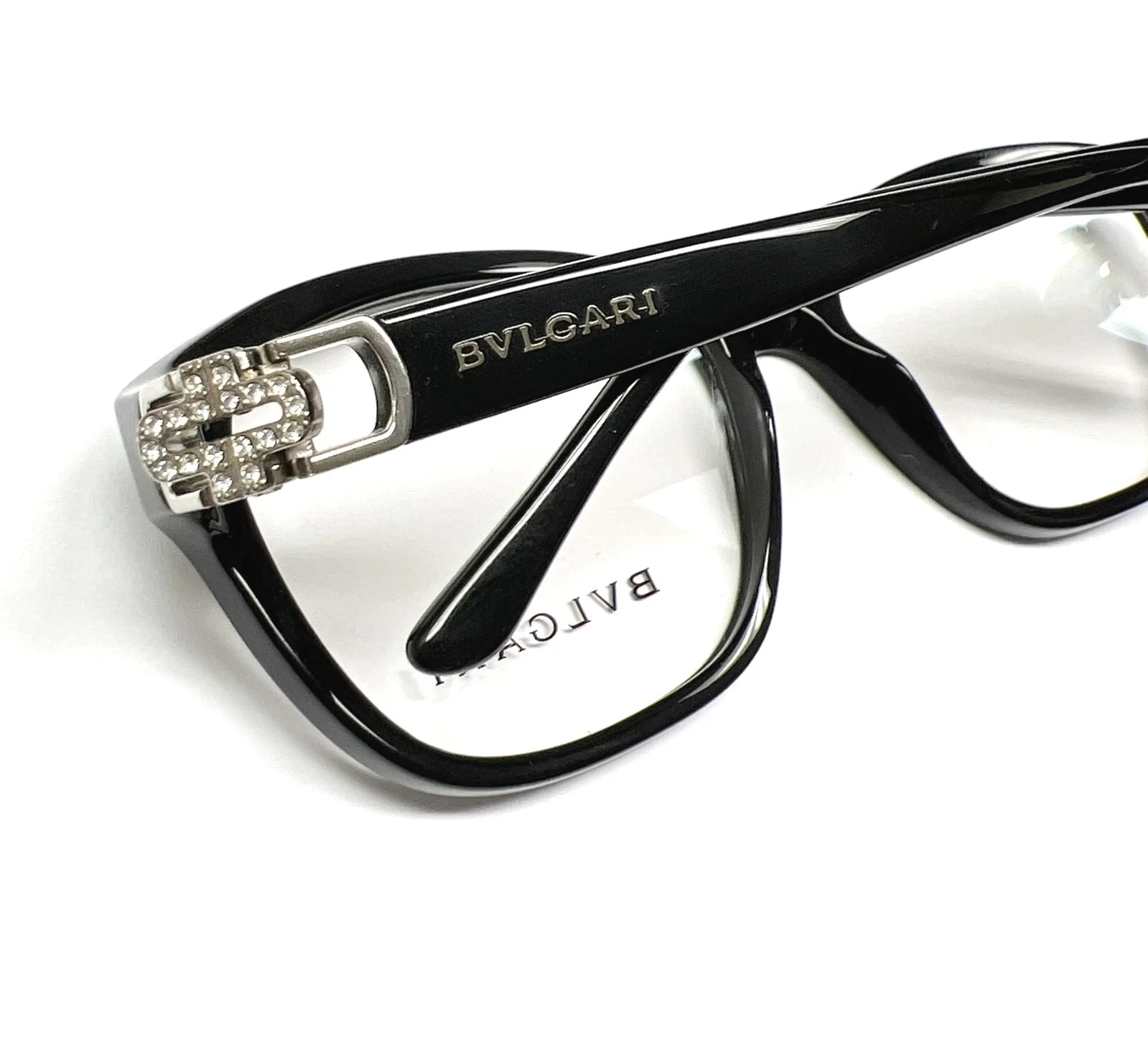 Bvlgari 4062B 501 Eyeglasses Glasses Polished Black w/ Swarovski Crystals 54mm 4