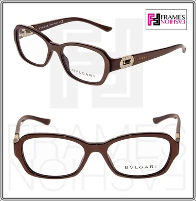 Bvlgari 4071B 5177 Eyeglasses Glasses Pearl Brown & Gold w/ Swarovski Crystals