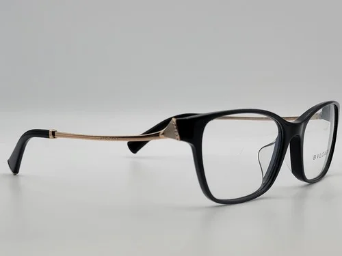 BVLGARI BV4159BF Asian Fit 501 Black Rectangle Eyeglass Frames 54-17-140