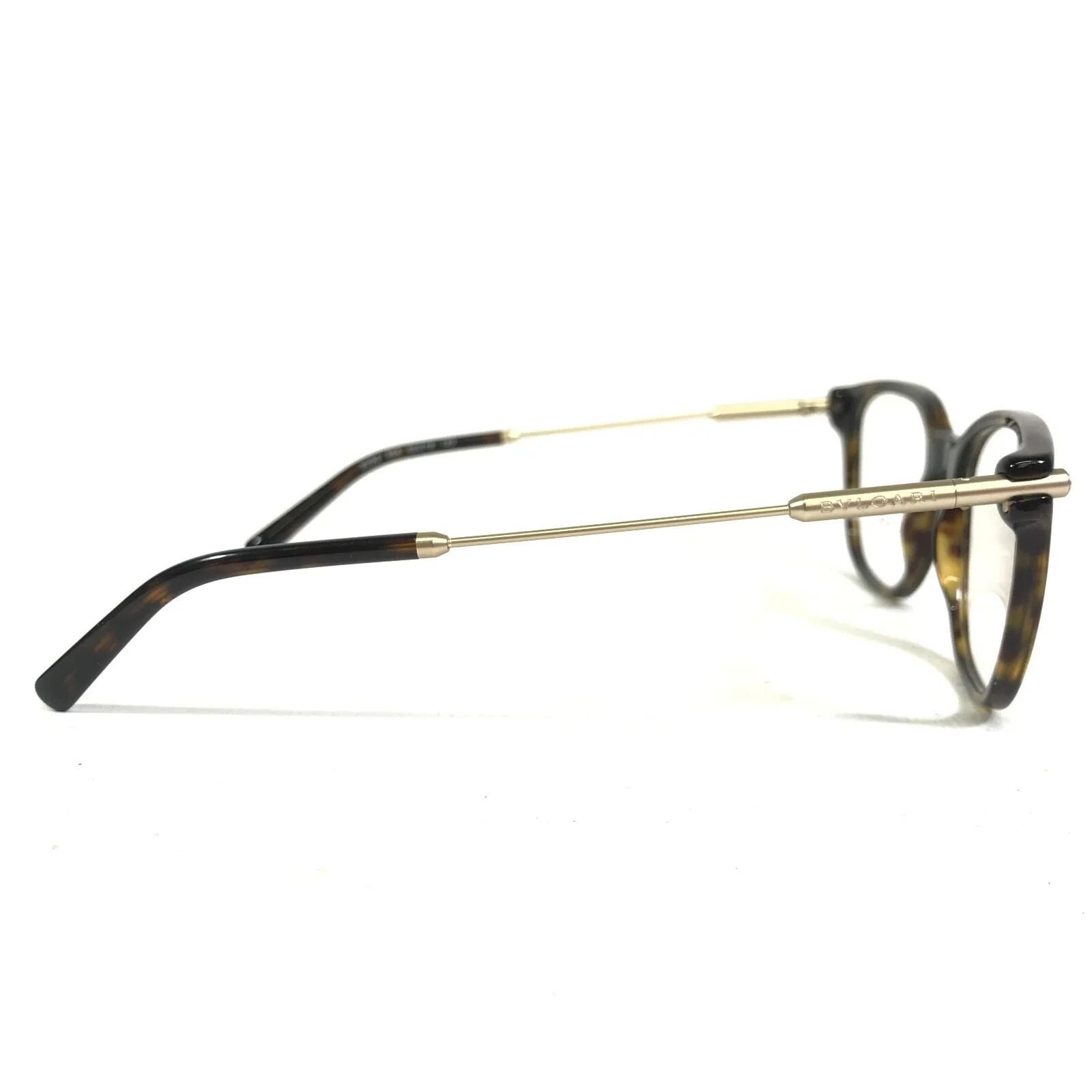 Bvlgari Eyeglasses Frames 3032 504 Brown Tortoise Matte Gold Cat Eye 52-19-140 4