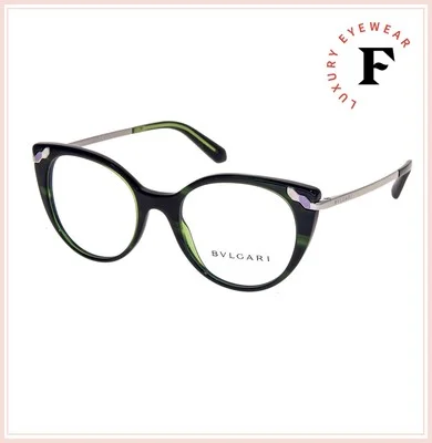 BVLGARI SERPENTI BV4150 Silver Green Scales Decor Eyeglasses Optical 4150 51mm 3