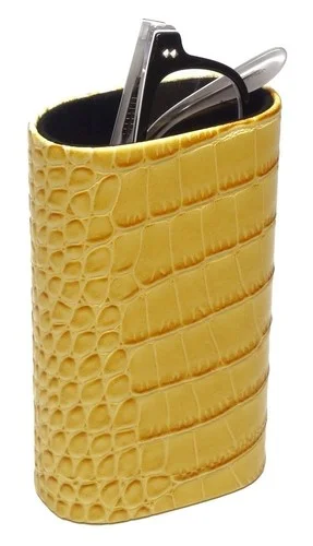 Calabria Desktop Eyeglass Holder w/Soft Lining CA-500 4 Color Choice Syn.Leather