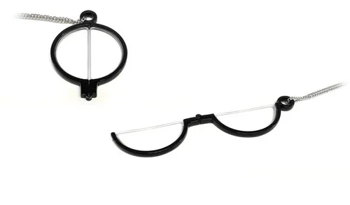 Calabria New 2945R Monocle Designer Reading Glasses with Chain Necklace Retainer 2