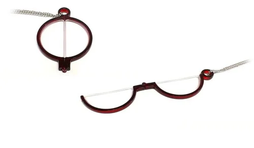 Calabria New 2945R Monocle Designer Reading Glasses with Chain Necklace Retainer 4