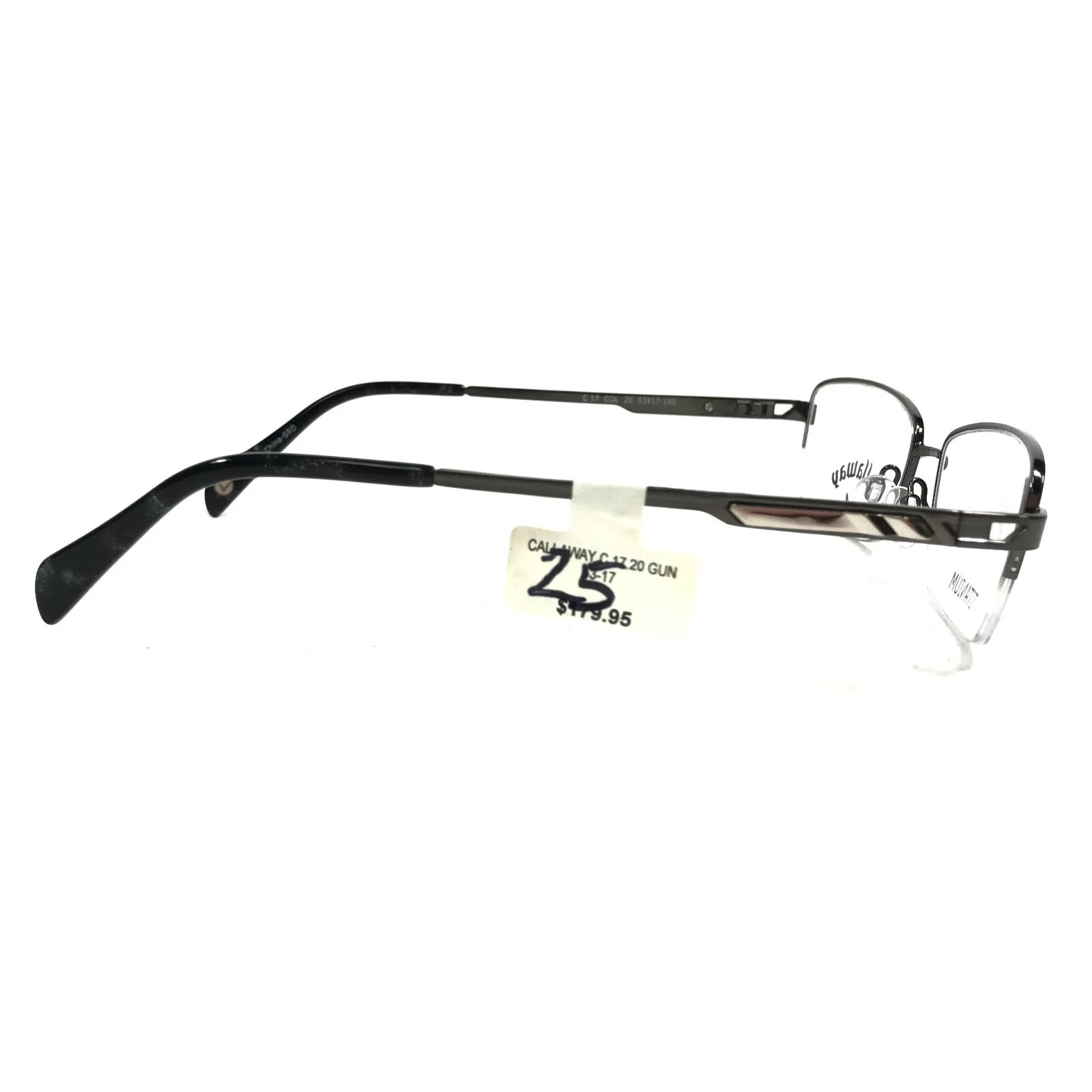 Callaway C 17 COL 20 Eyeglasses Frames Grey Rectangular Half Rim 53-17-140 4