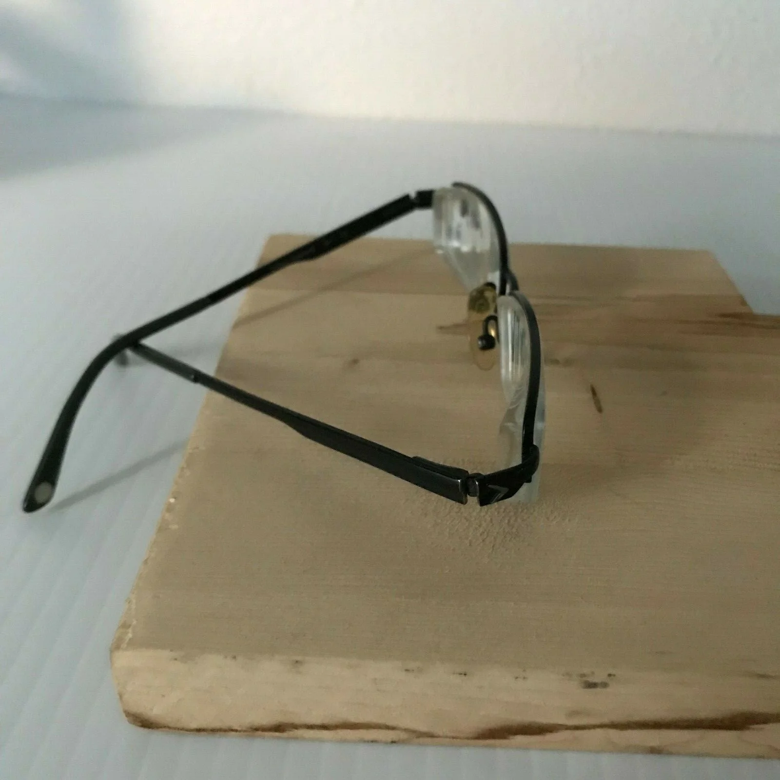 CALLAWAY Eagle Point Mens Eyeglass Frames Black Metal Half Rim Flex Hinge 3