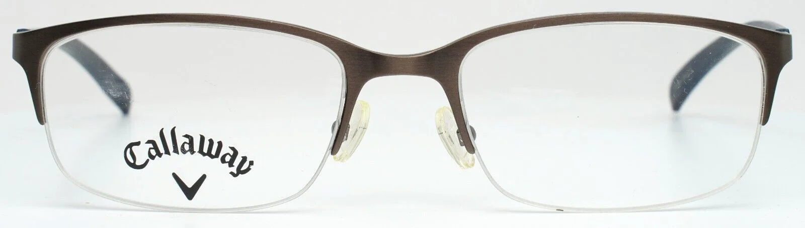 CALLAWAY Eaglewood Gunmetal Mens Rectangle Half Rim Eyeglasses 54-19-140 B:33 2