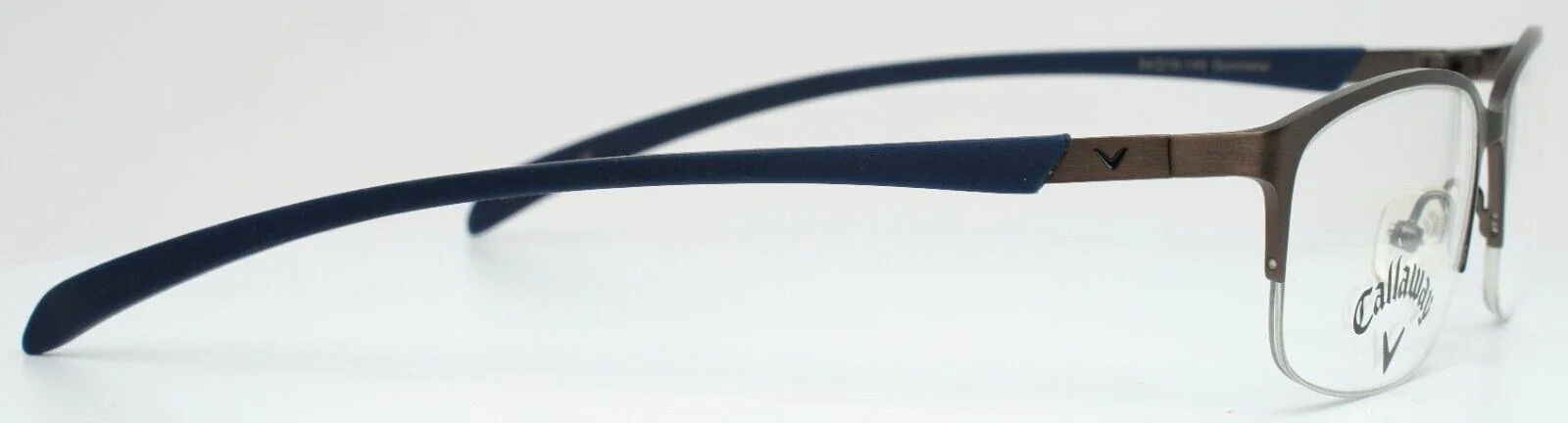 CALLAWAY Eaglewood Gunmetal Mens Rectangle Half Rim Eyeglasses 54-19-140 B:33 4