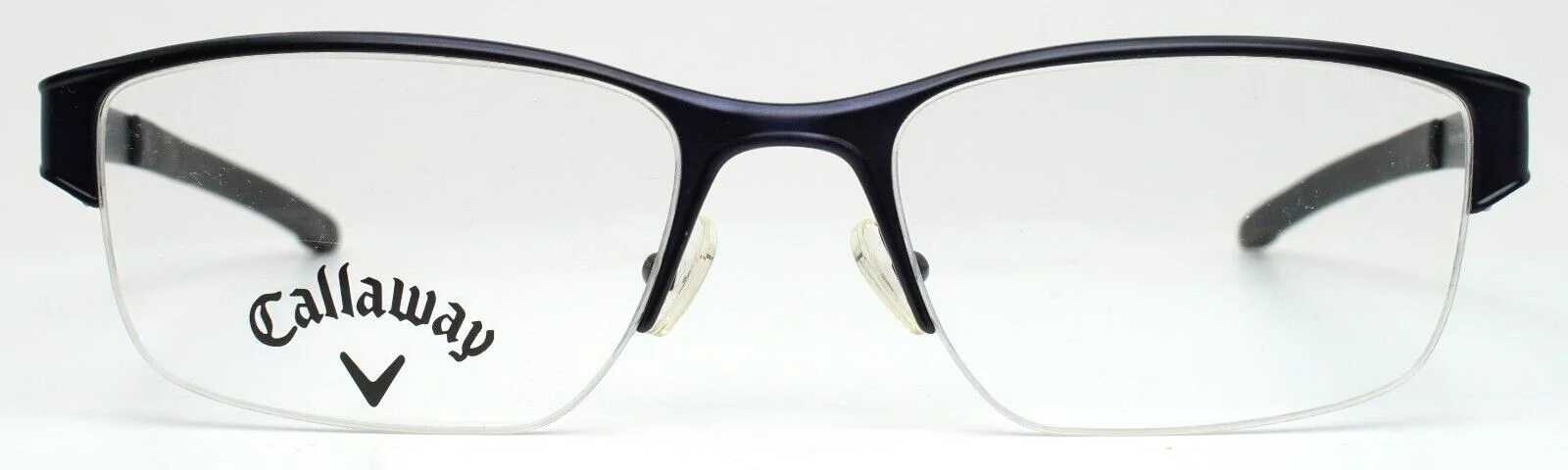 CALLAWAY Yorktown Blue Mens Rectangle Half Rim Eyeglasses 55-19-140 B:36 2