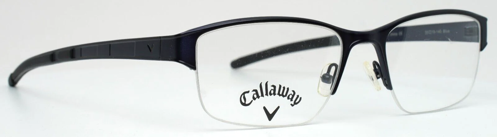 CALLAWAY Yorktown Blue Mens Rectangle Half Rim Eyeglasses 55-19-140 B:36 3