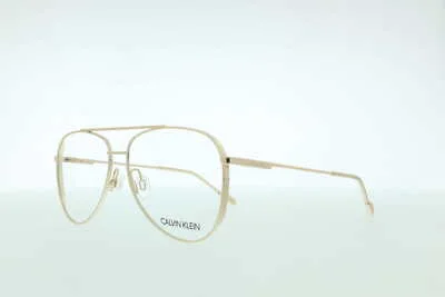 Calvin Klein CK21100 717 Shiny Gold Aviator Eyeglasses