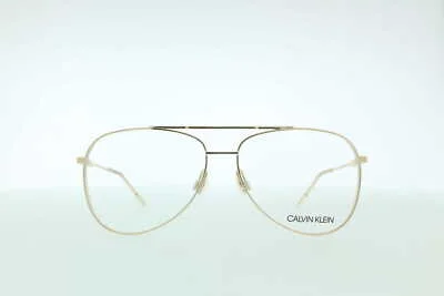 Calvin Klein CK21100 717 Shiny Gold Aviator Eyeglasses 2