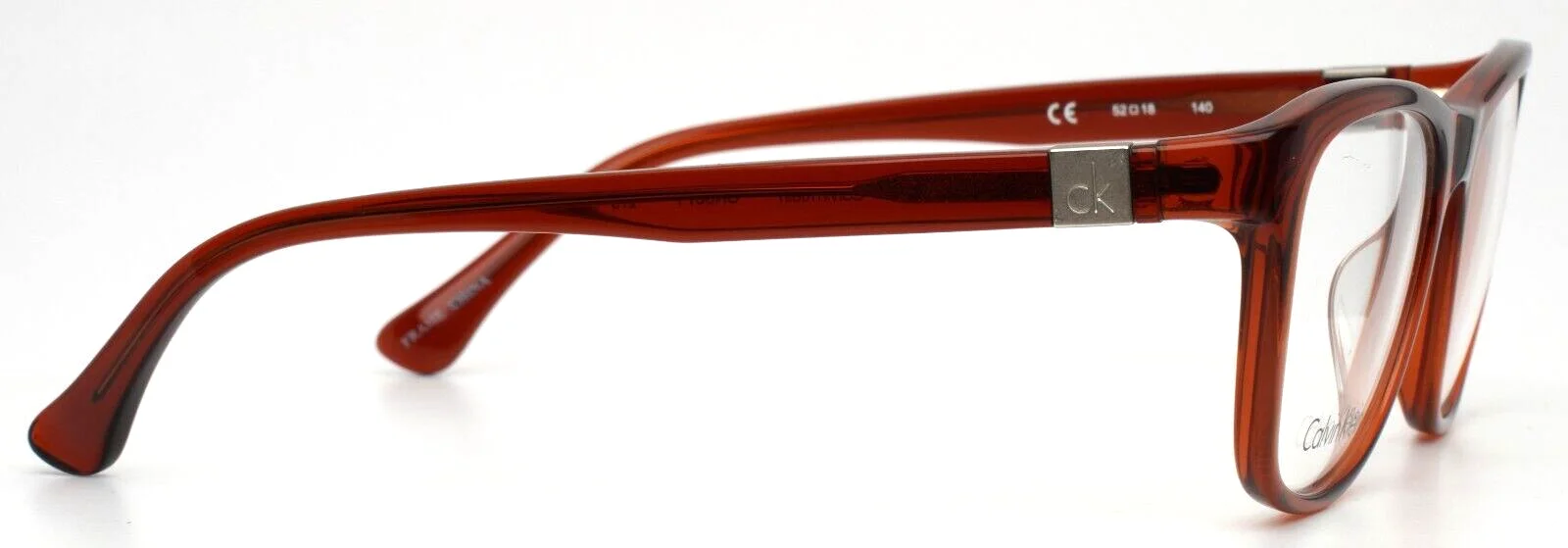 CALVIN KLEIN CK5871 273 Dark Amber Unisex Square Full Rim Eyeglasses 52-18-140 4