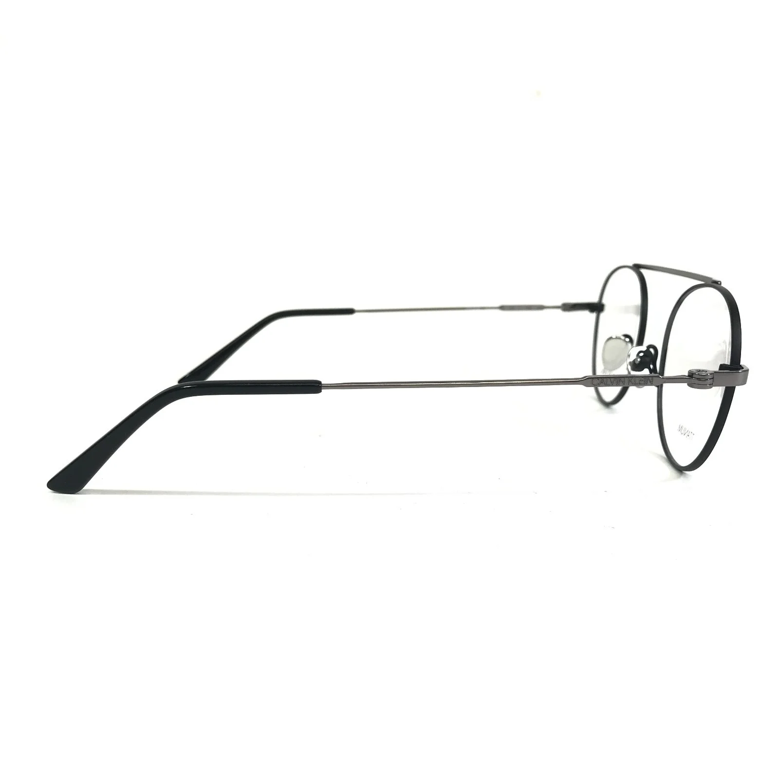Calvin Klein Eyeglasses Frames CK19151 001 Matte Black Gray Round 50-20-140 3